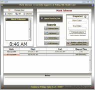 HealthSoft Time Clock screenshot